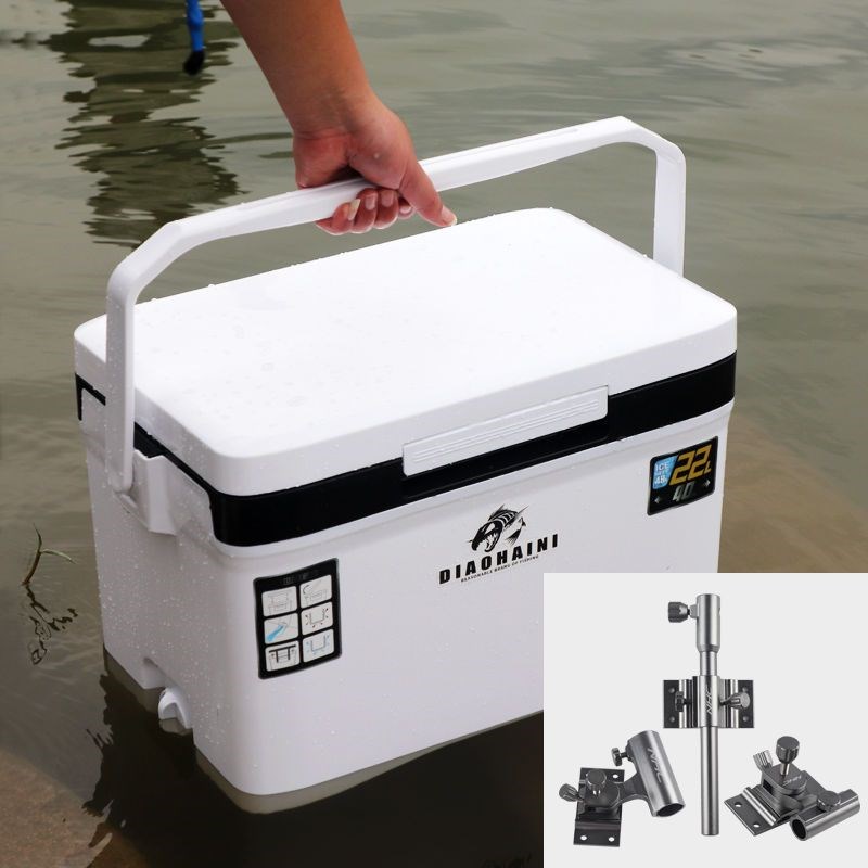 22L SMALL FISHING BOX (PLATING) + THREE SETS OF GUNS